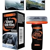 Q4 Glass Guard Ölfilmentferner für Autoglas 100 ml – Glass Oil Film Cleaner mit Reinigungsbürste, Hand-Held Glasses Emulsion Cleaner für Autoscheiben, Fenster, Spiegel & Glasoberflächen
