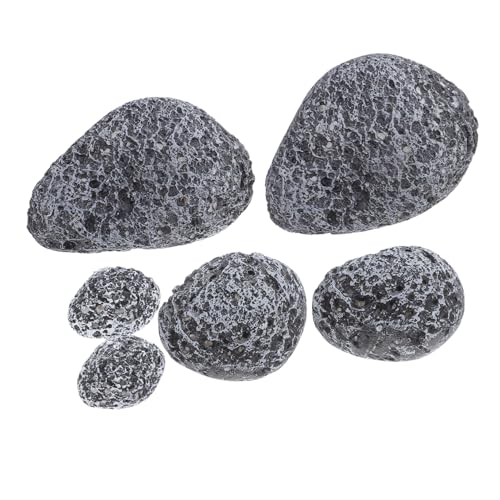 JOINPAYA 6pcs Artificial Rocks for DIY Crafting Decorative Stones for Flower Arrangements Terrariums and Fish Tanks Durable with Natural Appearance