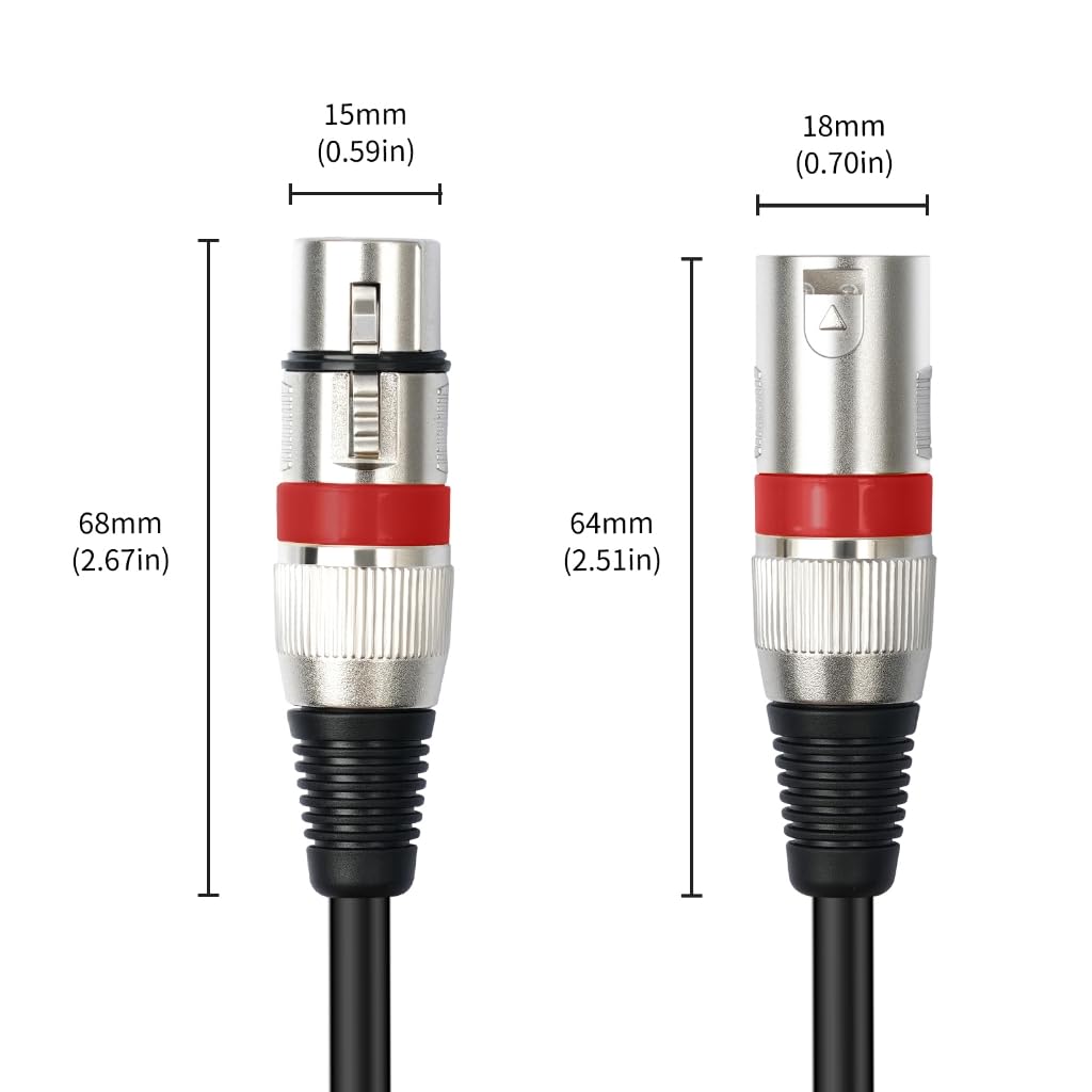10 szt. 3-pinowy kabel mikrofonowy męski na żeński 3-pinowy kabel głośnikowy 3-pinowy