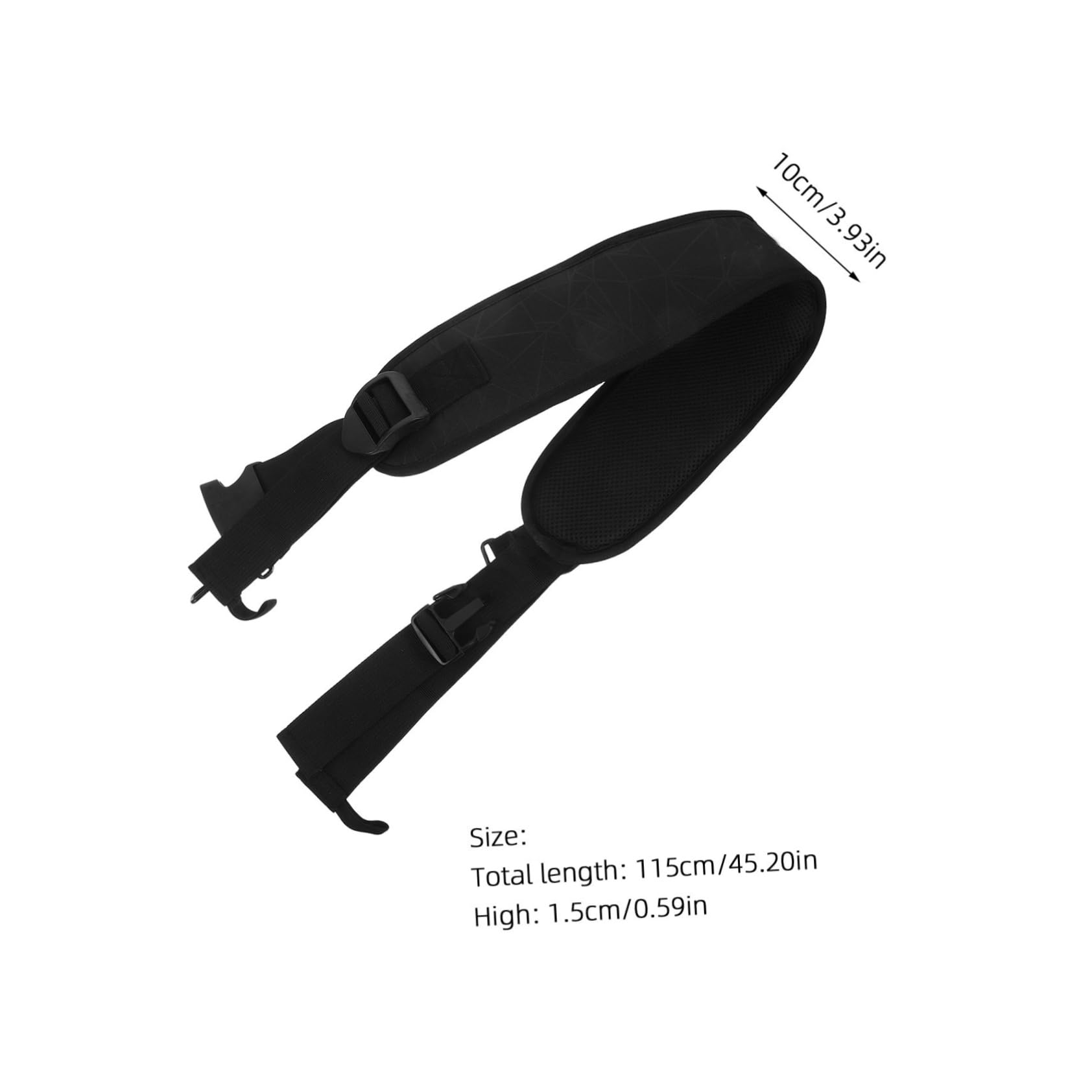 Correa Ajustable Para De Mano Djembé Color Negro Gancho Metálico, Eslinga Resistente y Transpirable Para Caja, Cinturón Para Caja De Percusión Para Adultos