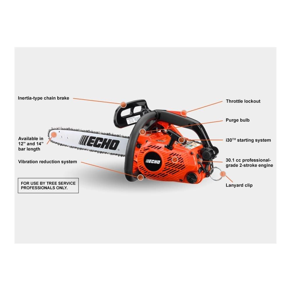 Amazon.com: Echo 14 in. 30.1 cc Gas 2-Stroke Top Handle Chainsaw