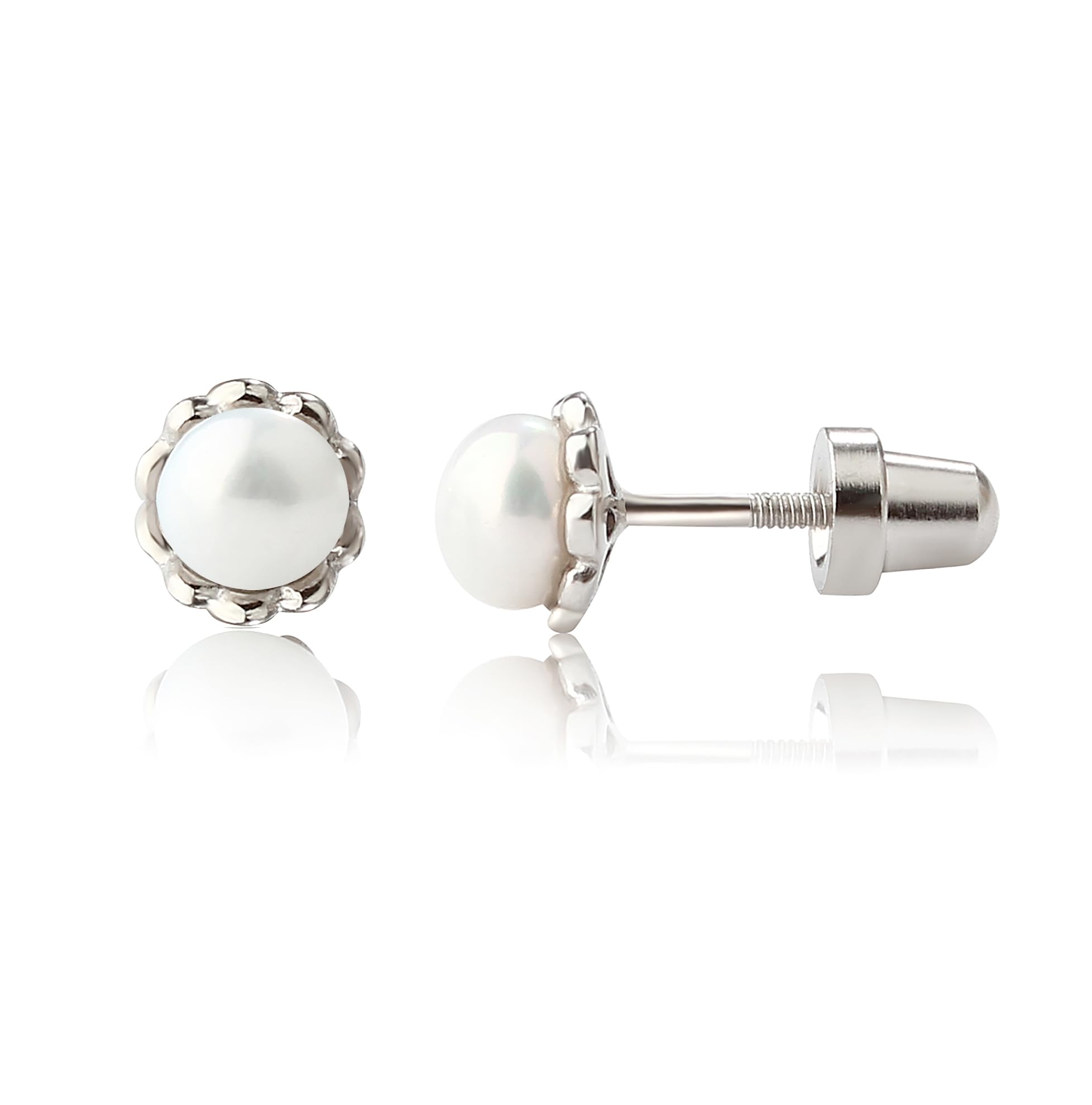 Cherished Moments Sterling Silver Pearl Earrings