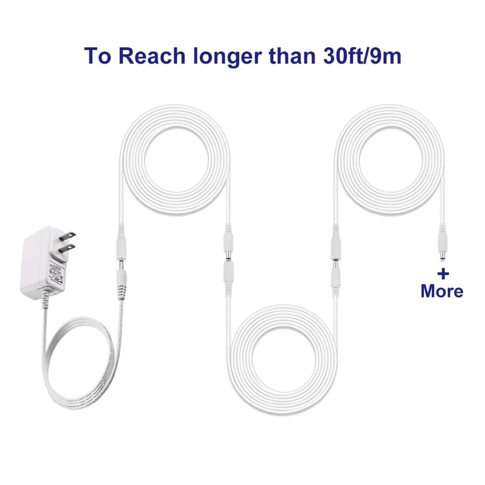 12V Power Verlängerung Kabel 1M 2M 5M 10M 20M 2,1 * 5,5mm Stecker DC Power Kabel for CCTV Sicherheit Kamera LED Streifen Radio Drucker(20m)