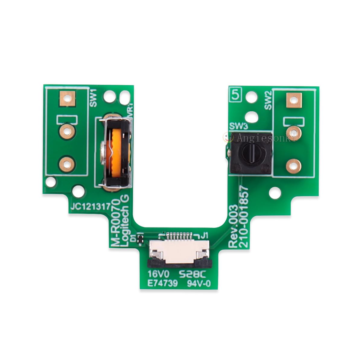 Switch Wheel Encoder Button Board Motherboard Microswitch Platte Maus Reparaturteile mit Mausfüßen Ersatz für Logitech G Pro Wireless GPW Wireless Gaming Maus (TTC Gold 80M)