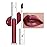 evpct 1Pcs Dark Red Metallic Shimmer Glitter Lip Gloss Liquid Lipstick Long Lasting Waterproof 24, Glitter Pearlescent Metallic Sparkly Glossy Liquid Lipsticks Lip Stain Makeup Set for Women 10