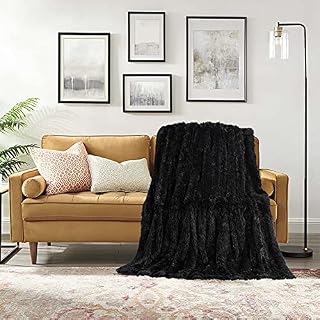 FZCBY Soft Shaggy Faux Fur Blanket Fluffy Fleece and Sherpa Bed Throw Decorative Sofa Throws Machine Washable Blankets for Sofa Bed Couch Chair, 50"x60", Pink