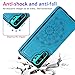 Asuwish Compatible with Huawei P30 Pro Case and Tempered Glass Screen Protector Cell Accessories Card Holder Slot Stand Kickstand Flip Folio Wallet Phone Covers for Hawaii P30Pro P 30 Pro30 Blue