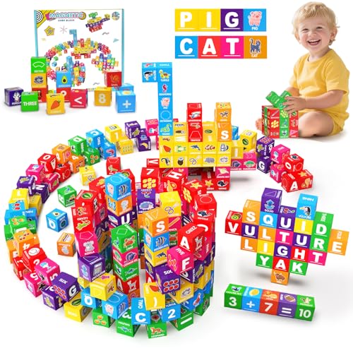 Magnetic Blocks for Toddlers 1-3, 1.4 inch Large Building Blocks