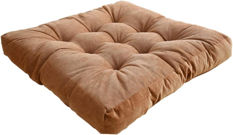 Image of Floor Pillow, Square Meditation Pillow for Seating on Floor Solid Thick Tufted Seat Cushion Meditation Cushion for Yoga Living Room Sofa Balcony Outdoor