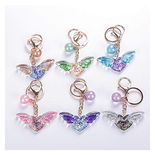 Hongtai Sleutelhanger stereo sleutelhanger mobiele telefoon tas auto hanger sleutelhanger transparant hart-vormige schattige liefde toets toegang (Color : 7) - Image 5