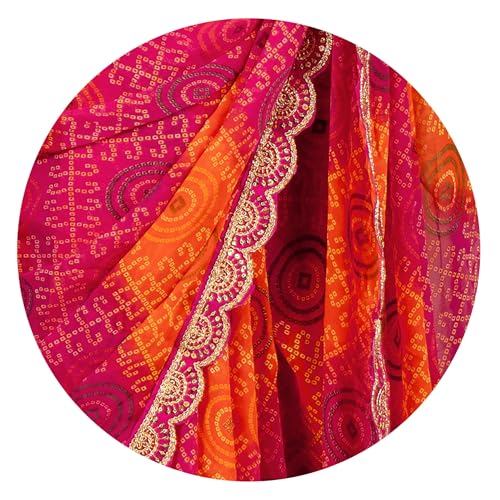 Image of MIRCHI FASHION Saree for Woman Georgette Floral Printed | Lightweight Comfortable Sari for Regular Social Wear and social visits