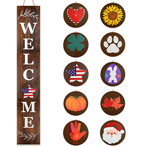 Perfnique Interchangeable Welcome sign for front porch...