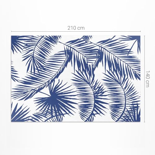 Tapis vinyle rectangulaire 140x210 cm extérieur anti-UV imperméable