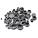 80 Pieces Mixed Sizes Black Round Plastic Plugs, Glide Insert End Caps for Chair Table Stool Leg, Tube Pipe Hole Plug Assortment