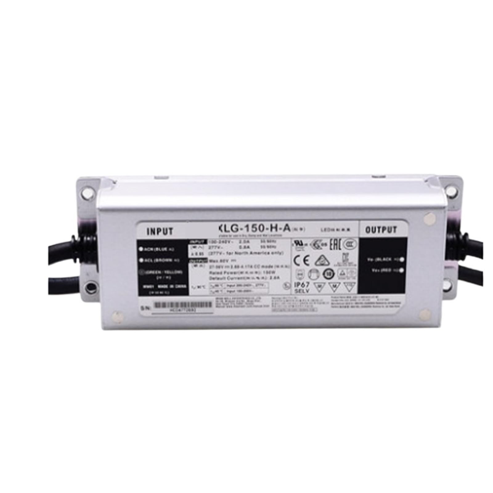 FCARUMIQP 1pcs XLG-150-H-AB 27-56V 2800mA 150W Power Supply Adjustable IP67 Constant LED Driver PFC Dimming