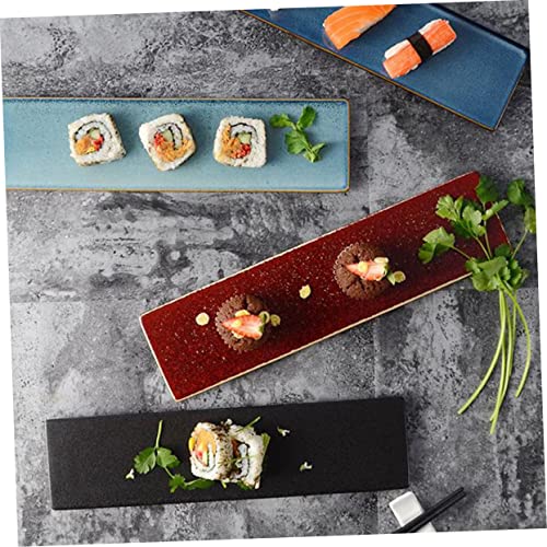 Plato de cerámica estilo japonés para servir sushi miniatura 3