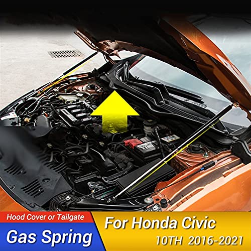 Auto accessoires Voor Civic 2016 2017 2018 2019 2020 10th 2 Stuks Auto Kleppendeksel Demper Gasveer Lifting Beugel… - Image 4