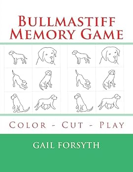 Paperback Bullmastiff Memory Game: Color - Cut - Play Book
