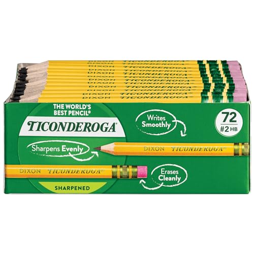 Ticonderoga Golf Wood-Cased Pencils, Pre-Sharpened, 2 HB, With...