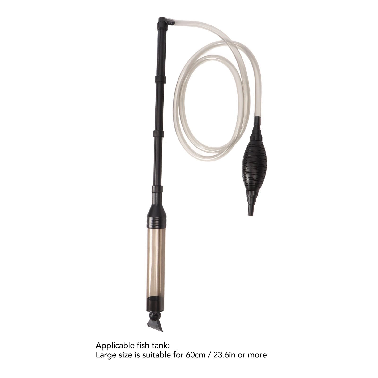 Cosiki Aspirateur d'Aquarium, Aspirateur de Gravier d'Aquarium, Interrupteur Manuel Sûr et Robuste avec Réglage Automatique pour Aquarium (Grand 8,3 Pouces de Long et 7,9 Pouces de