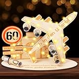 Geldgeschenke Geburtstag Holz, 60 Geburtstag für Frauen und Männer, Flugzeug Geschenk, Geldgeschenke Verpackung, Geldgeschenk Reise, Reisekasse Geschenk für Damen Herren (Beige-601)