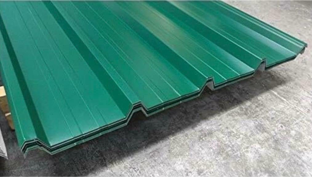 Lastra Grecata Lamiera Preverniciata 0,6 mm Copertura Tetto Vari Colori 1m 2m 3m (Zincato, 3 Metri)