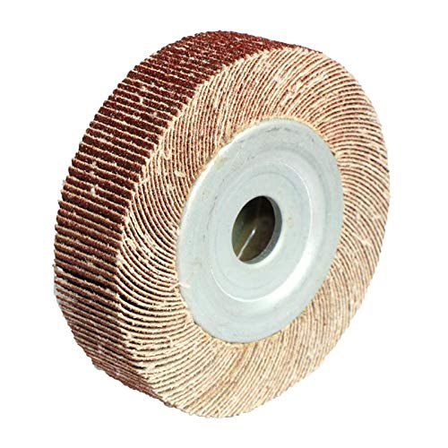 BomDog Mola, 1 Ruota Lamellare da 4 Pollici 90 X 16 Mm Mole per Carta Vetrata Disco Abrasivo Lucidatura Di Metallo, Legno e Plastica