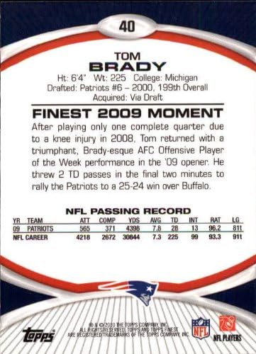 2010 Finest #40 Tom Brady - *WE COMBINE S/H*