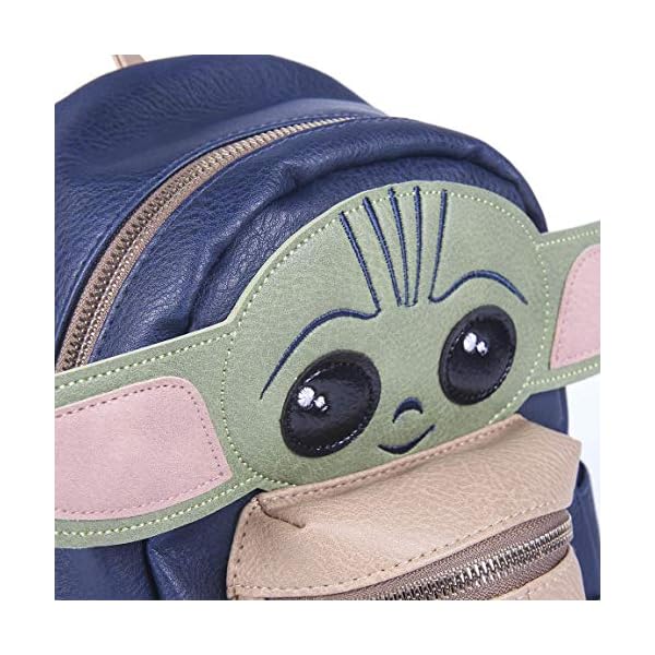 Cerdá - Baby Yoda 3D-Rucksack, offizielles Star Wars-Lizenzprodukt, Kunstleder, mehrfarbig, groß – Bild 6