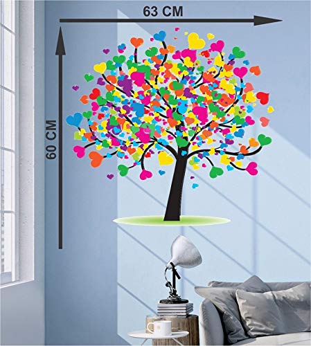 Colourful Tree Window Sticker Buy Colorful Trees Wall Sticker (Multicolor PVC Vinyl) Online at Low ...