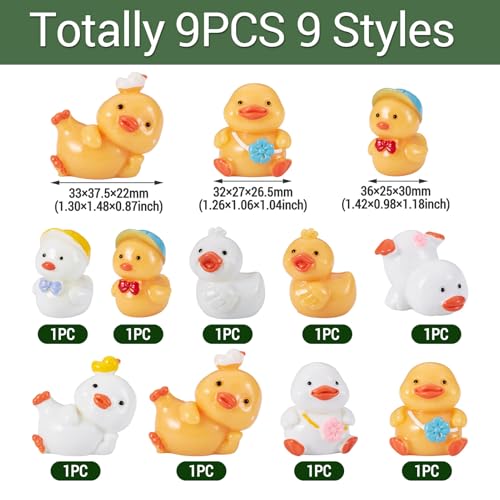 Mini figurines de canard en résine 3D de haute précision pour collection