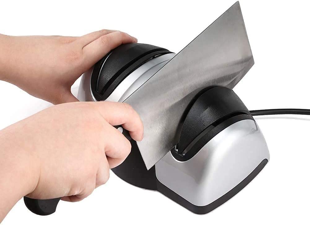 Affilacoltelli elettrico professionale, 2 stadi, Affilacoltelli elettrico professionale, Affilacoltelli elettrico for coltelli dritti e seghettati Abrasivi diamantati Controllo dell'angolo di p
