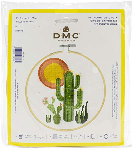 Image of DMC Stitch Kit 6 inch Diameter - Cactus (14 Count)