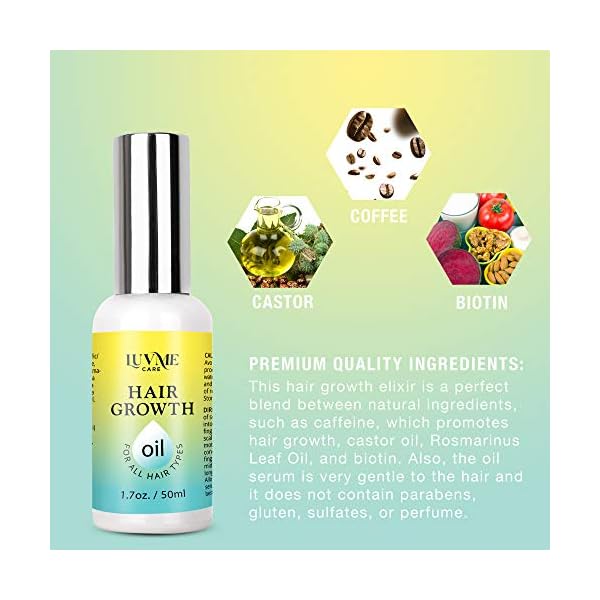 Luv-Me-Care-Biotin-Hair-Growth-Oil-Hair-Growth-Serum-for-Thicker-Longer-Fuller-Healthier-Hair-Prevent-Hair-Loss-Thinning-All-Natural-Vitamin-Rich-Treatment-Women-Men-All-Hair-Types-17-oz Luv Me Care Biotin Hair Growth Oil Hair Growth Serum for Thicker Longer Fuller Healthier Hair, Prevent Hair Loss & Thinning, All Natural Vitamin Rich Treatment, Women & Men, All Hair Types 1.7 oz