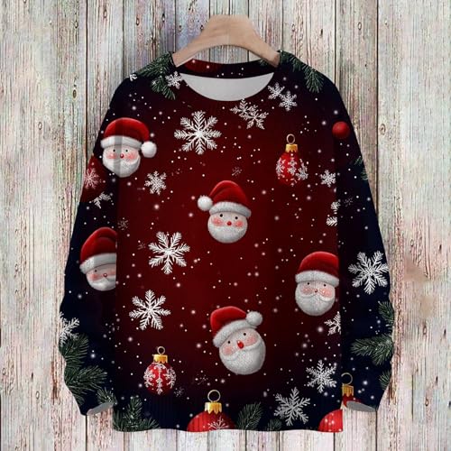 Girls Christmas Sweater Crewneck Long Sleeve Funny Xmas Print Sweatshirt Cute Holiday Fall Winter Pullover Sweaters2