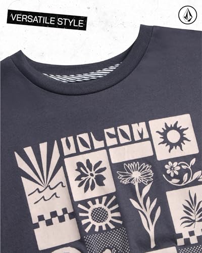 Image of Volcom Girls Shirts - Casual Crewneck Short Sleeve Graphic Tee Trendy Tops - Breathable Girls Summer Clothes