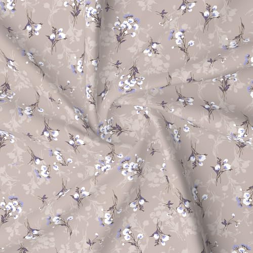 Image of Layers 100% Cotton Bedsheet for King Size Bed | Lumina Floret Collection | 144 TC Soft & Breathable | Printed with 2 Pillow Covers | Wrinkle Free & Colorfast | 3 Piece Bedding Set - Purple
