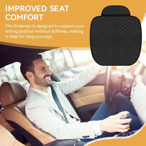 Kleemeiero 2 Stück Universal sitzauflage Auto Vordersitze Autositzschoner 60 x 51 cm Autositzauflage Anti Rutsch Sitzkissen Auto Sitzauflagen rutschfest Autositz Auflage Sitzkissen für Autositz SUV