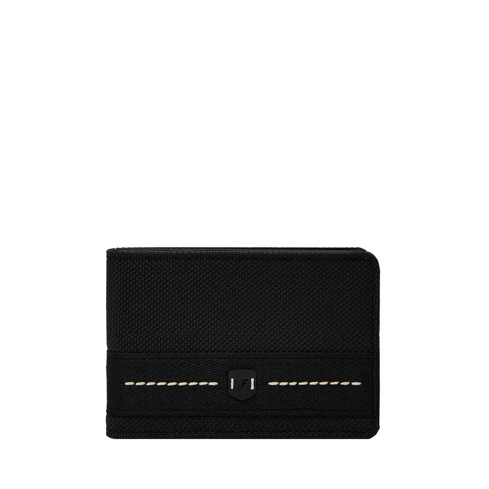 Fossil Men's Rowan Black Polyester Front Pocket Wallet, ML4693001