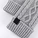 Women'S Autumn Winter Fashion Gloves, Double Thick Knitted Warm Hand Protection,Black,One Size,Light Grey,One Size