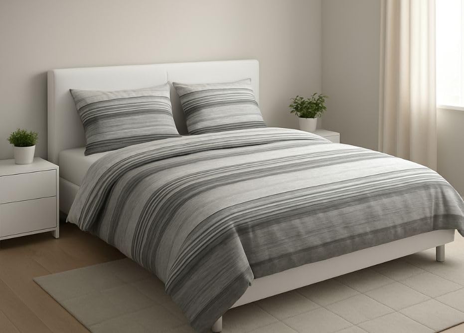 L'Emporio Casa Set Lenzuola Flanella Letto Matrimoniale 100% Caldo Cotone sopra 240x290 + sotto Angoli 160 a180x195 a 200 + 2 Federe 50x80 (Variante 14)