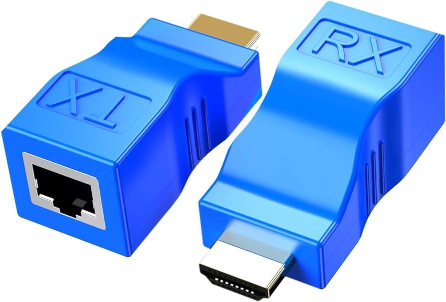 HDMI Extender, HDMI Extender to RJ45 Network Cable Extender (Pack of 2) | 1080p 30m Range over Cat5e/6, for TV, Gaming Console, Set Top Box & CCTV DVR-image-9