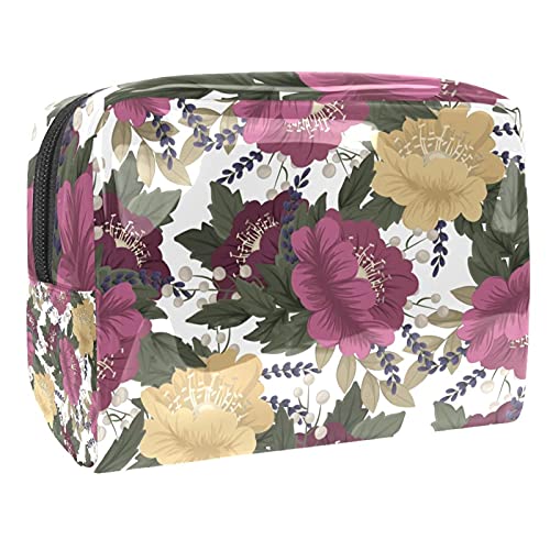 Trousse à maquillage Saint Valentin cadeau femme motif rose rouge