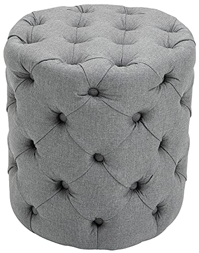 CLP Pouf Drancy in Stoffa Trapuntata i Sgabello