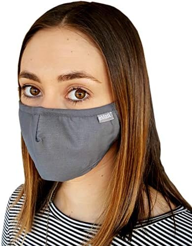 Eco4us - Protective Mask, Adjustable Mask, Machine Washable Mask, (Child, Gray)