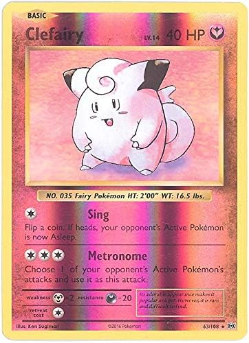 Pokemon Clefairy 63 108 Xy Evolutions Reverse Holo Toys Games Pokemon Clefairy 63 108 Xy Evolutions Reverse Holo Toys Games