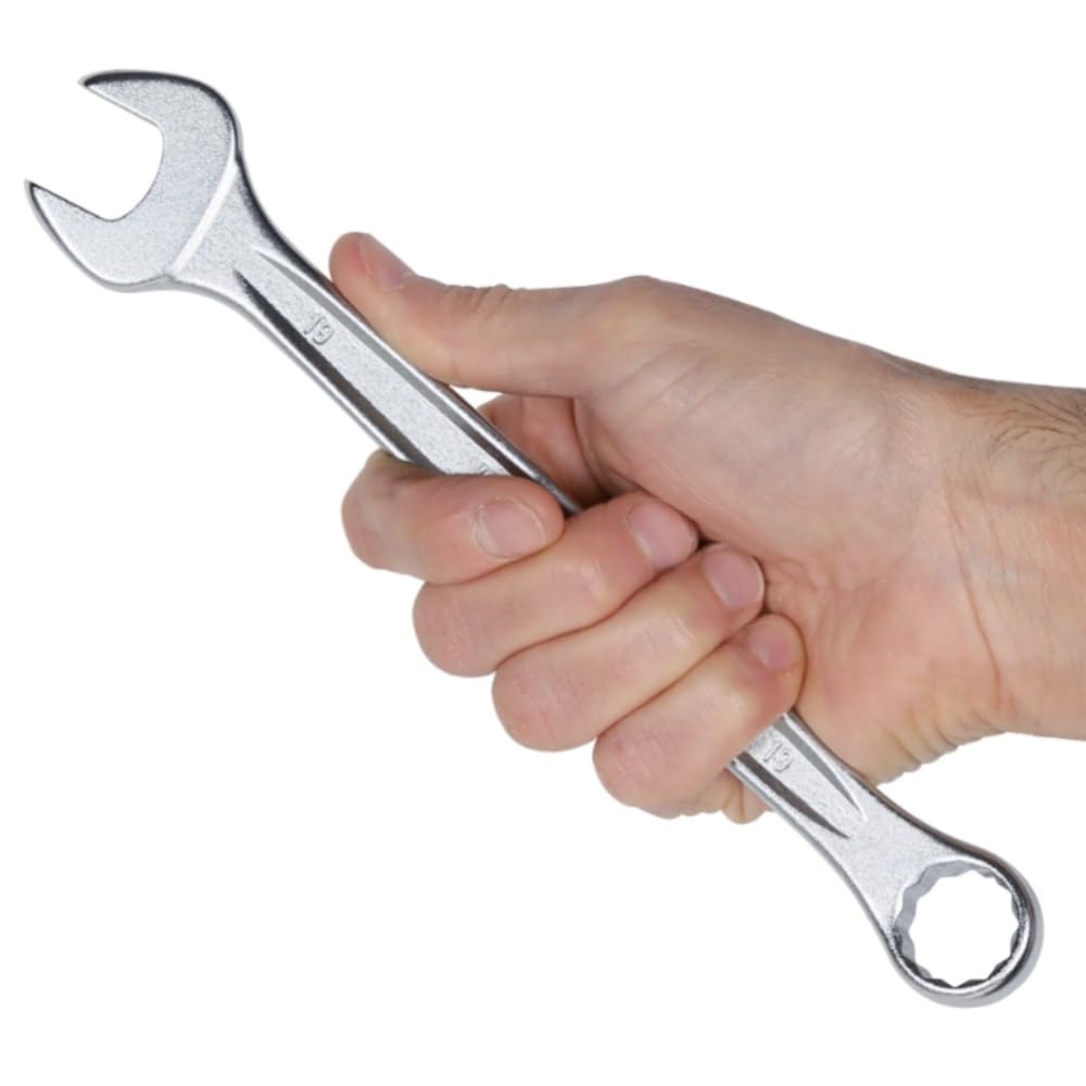 BETA - Set 15 Chiavi Combinate con Supporto da 6 a 24 mm, Serie Chiavi Professionali a Forchetta e Poligonale in Acciaio per Officina Meccanica e Manutenzione, Supporto Portachiavi Incluso, 42/SP15