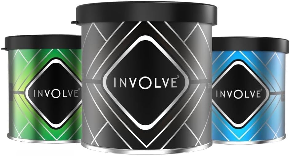Involve Fiber Car Air Freshener Pack of 3 – Black Ice, Ocean & Flora | No-Spill Cup Holder Car Freshener | Long-Lasting Odor Eliminator & Premium Car Perfume