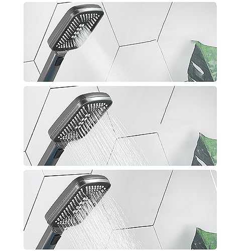Robinet de bain cascade multifonction en laiton chrome avec douchette mitigeur mural - 6