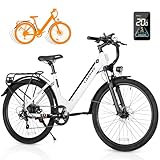 VICTRIP Seeker S Electric Bike for Adults 350W(Peak 540W) 26 inch Electric Bicycle Step Thru Ebike, with 36V/9Ah Battery, 20MPH, 7-Speed Gears and Front Suspension, UL 2849 Certified E-Bikes